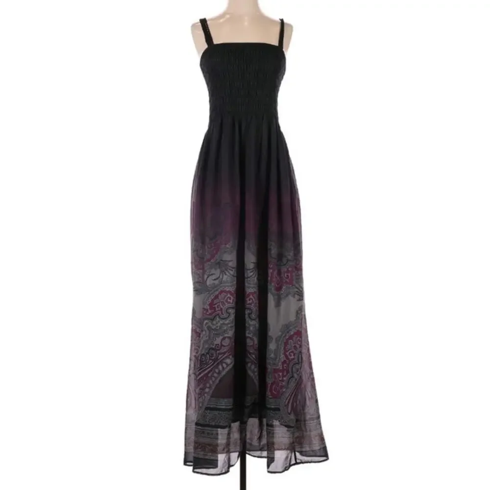 Free People $350 Damask Brocade Maxi XS Dress